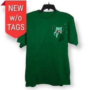 NWOT Teefury Pokemon Bulbasaur Pocket Monster Shirt GREEN